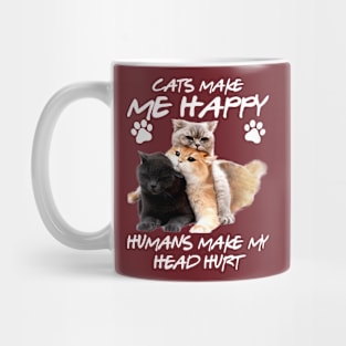 Cats Make Me Happy Mug